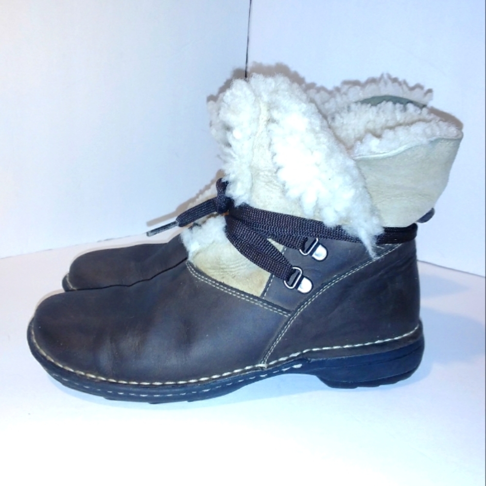 Rockport Fur Lined Leather Laced Boots